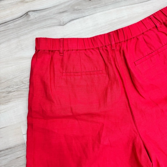 J. Jill Love Linen Patch Pocket Pull On Shorts Strawberry Jam Red XL - Picture 7 of 7